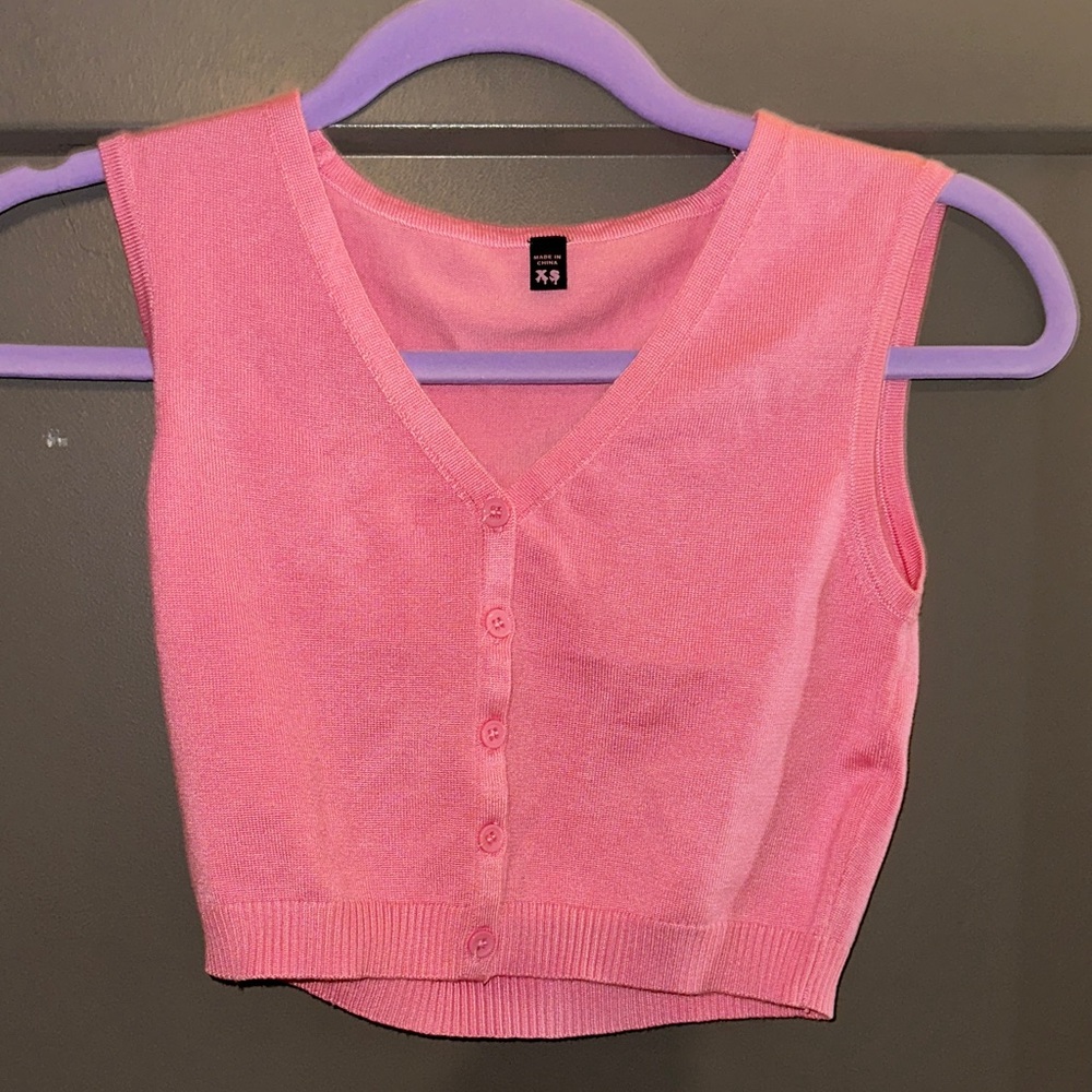 Trickz n Treatz Pink Sweater Vest